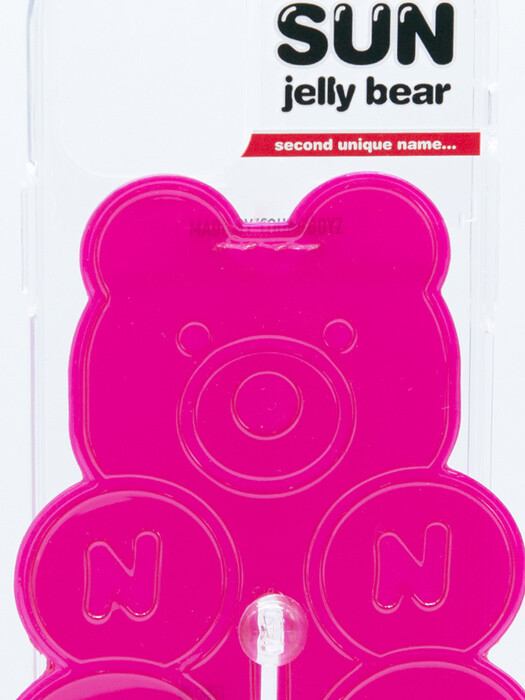 SUN CASE CLEAR JELLY BEAR REDVIOLET