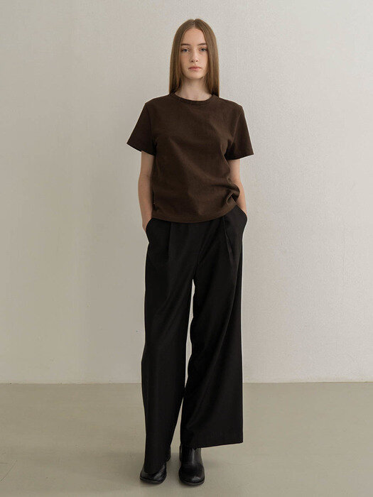 Autumn Basic T-shirts - Brown