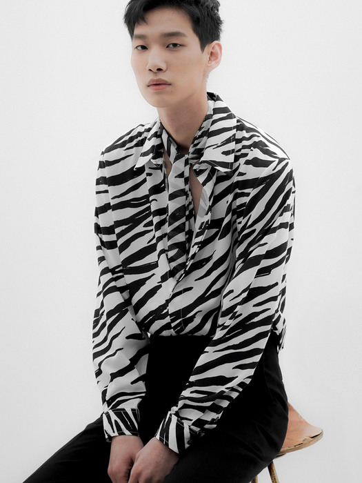 Zebra Print Shirt(UNISEX)_UTS-FS31