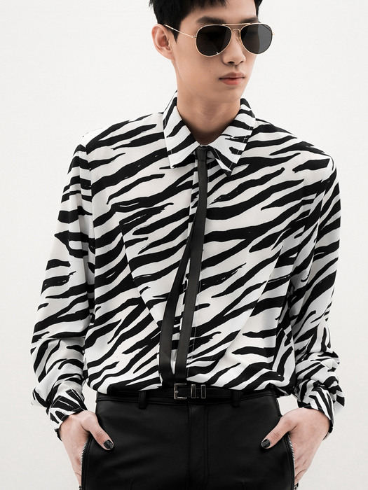 Zebra Print Shirt(UNISEX)_UTS-FS31