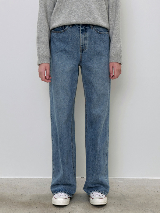 SUBTLE WASHING DENIM PANTS_BLUE