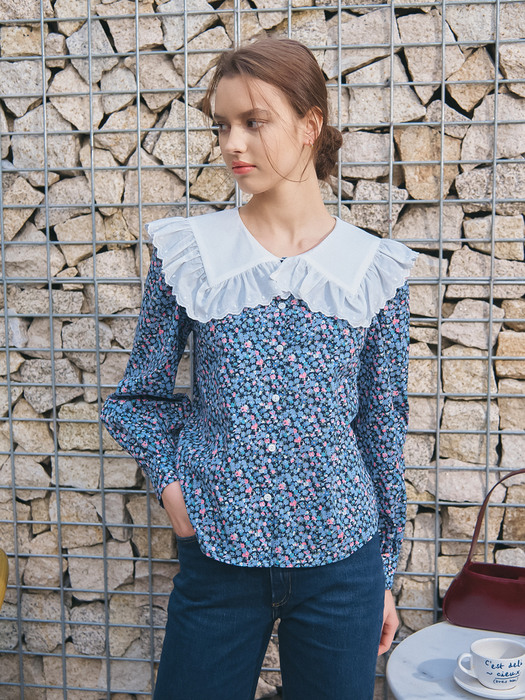 SAILOR COLLAR LACE BLOUSE_FLOWER