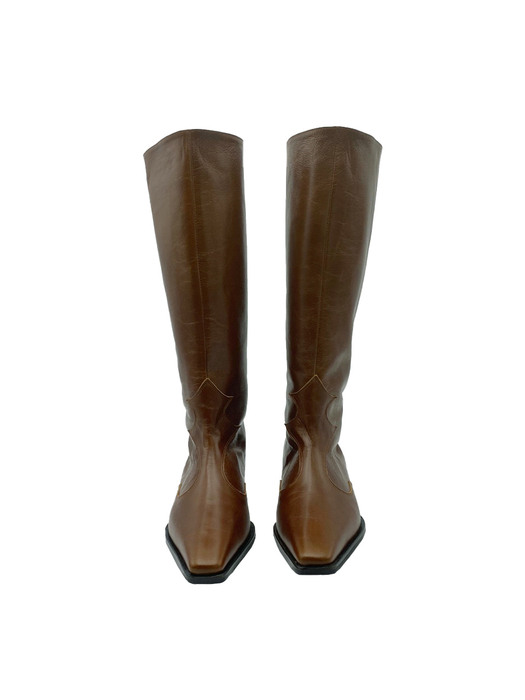 Westie Long Boots / Brown