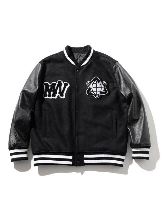 DIVERSITY REAL VARSITY JACKET MWOJK001-BK