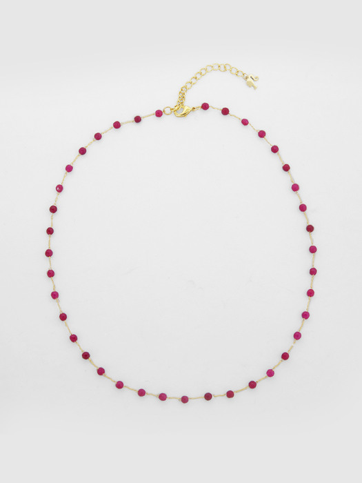 [BARBIE X JUDY AND PAUL] Barbie cherry pink beads chain necklace