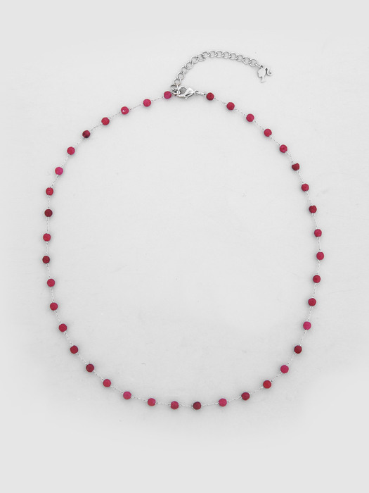 [BARBIE X JUDY AND PAUL] Barbie cherry pink beads chain necklace