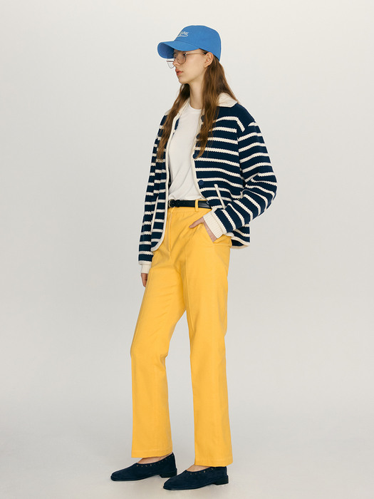 MAKALU High-rise straight corduroy pants (Cyber yellow)