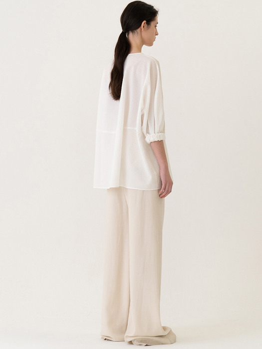 SS22 시어서커 Seersucker Blouse White