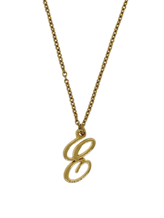 Logo initial gold necklace