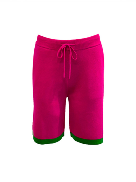  90/10 wool/cashmere shorts fuchsia pink