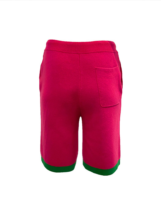  90/10 wool/cashmere shorts fuchsia pink