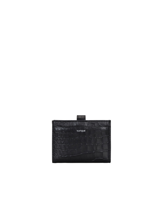 Magpie Card Wallet Croco (맥파이 카드지갑) Black