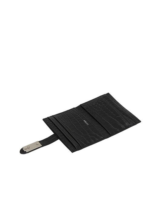 Magpie Card Wallet Croco (맥파이 카드지갑) Black