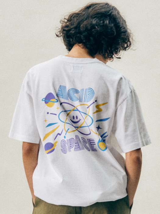 ACID SPACE T-SHIRTS (CLEAR WHITE)