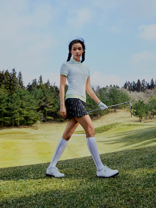 [바스키아 브루클린] 22SS IDEAL 반팔 골프 셔츠 여성 OFF WHITE