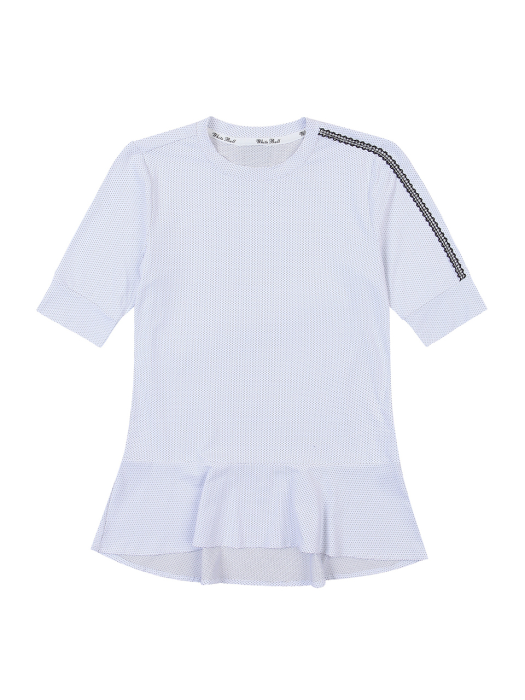 화이트볼 골프웨어 여성 원포인트 프릴 티셔츠 (WHITE)