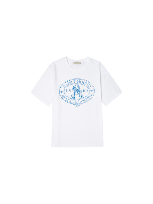 SITP5064 Basset Hound T-shirt_White