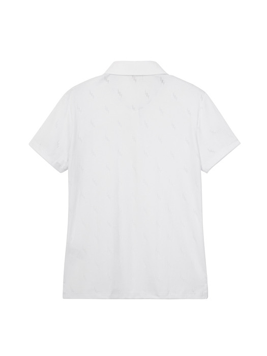[바스키아 브루클린] 22SS 그래픽 자카드 반팔 셔츠 여성 PURE WHITE