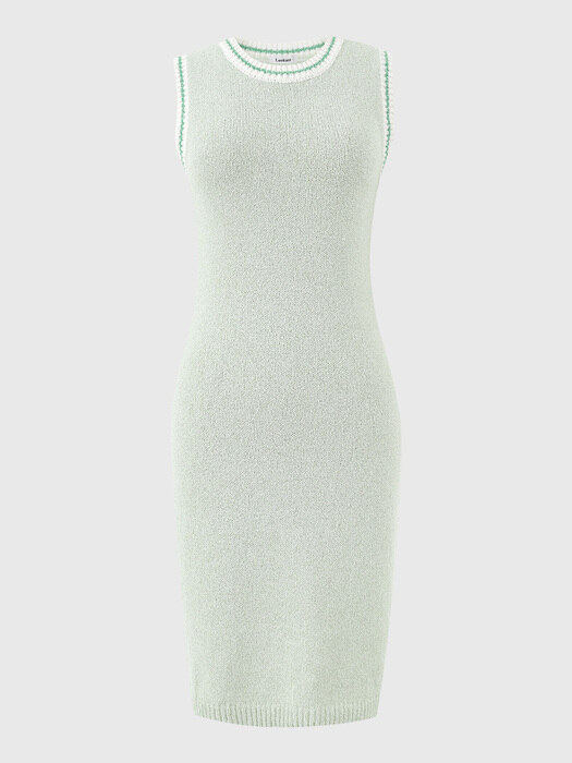 그린 넬리 슬리브리스 니트 드레스 / GREEN NELLY SLEEVELESS KNIT DRESS