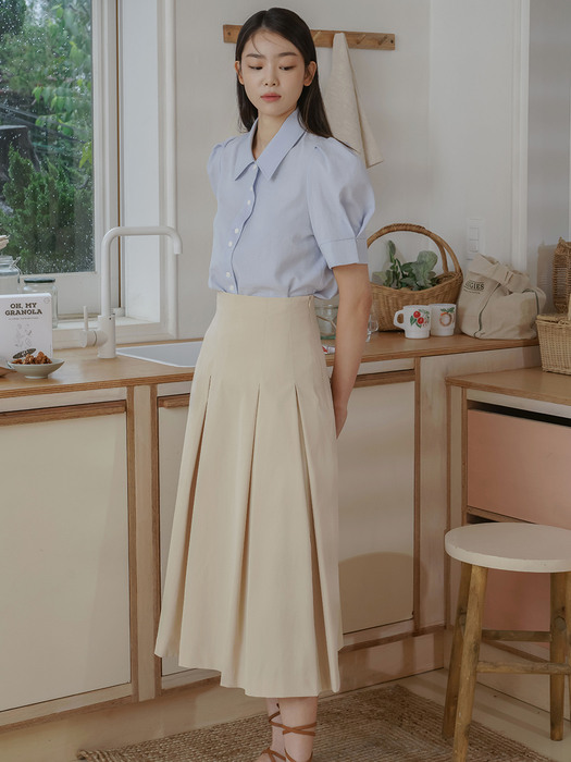 Ribbon Pleats Skirt (4color)