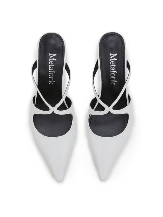 X-strap heels (white)