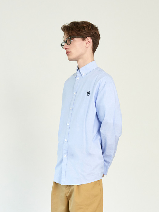 EMBROIDERY OXFORD SHIRT sky blue