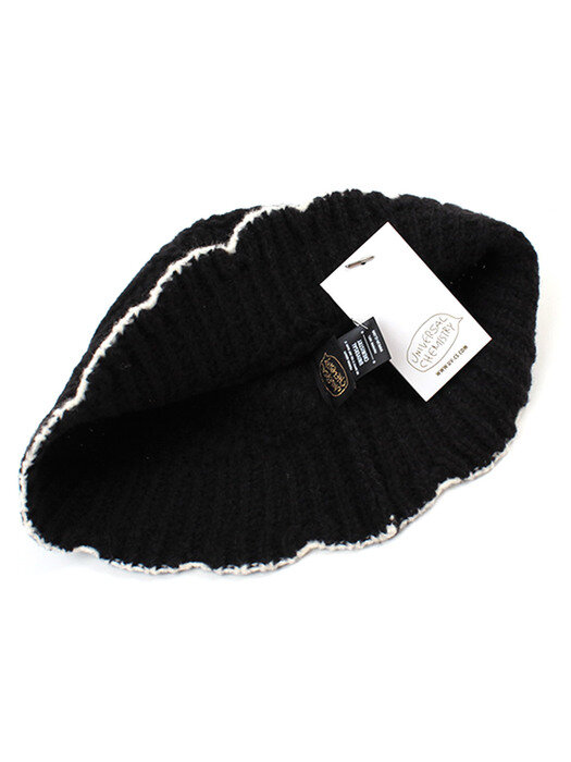 Edge Black Knit Bucket Hat 니트버킷햇