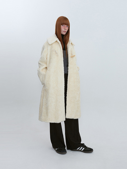 Fur Belted Coat_IVORY