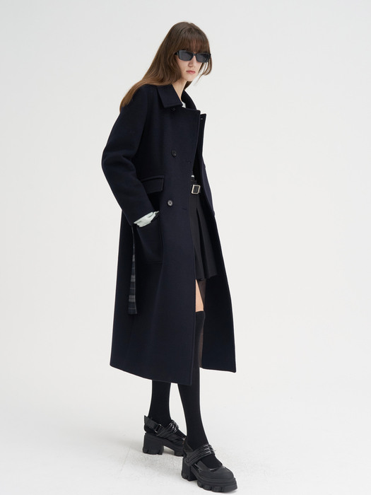 22 Winter_ Classic Navy Double-Breasted Wool Coat