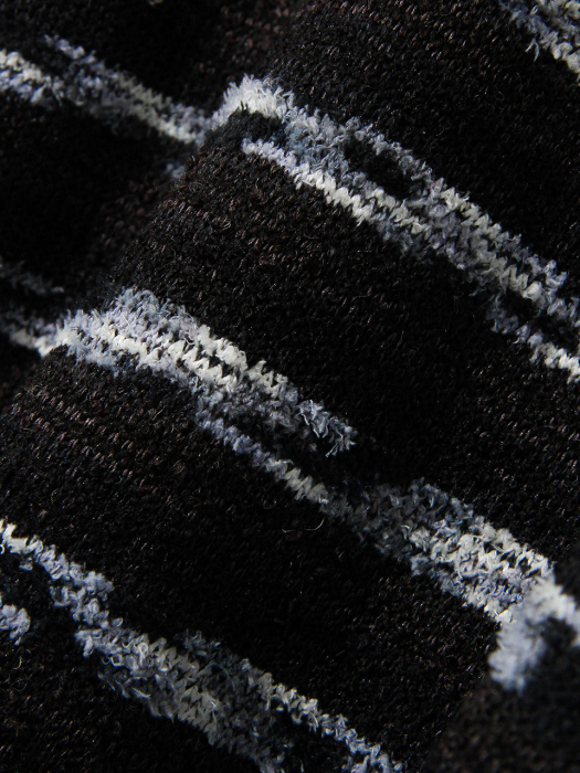 Le brouillard Wool collar cardigan shirt S113 Black