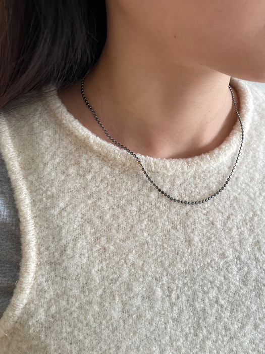 [silver925] dot chain necklace