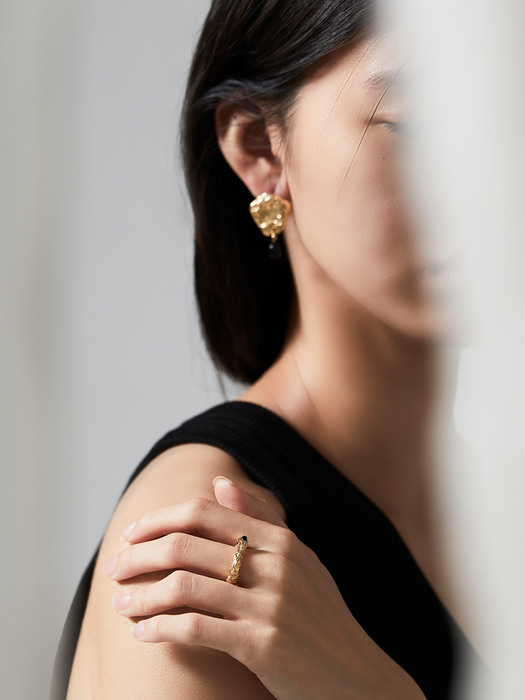 Pattern Earrings-gold
