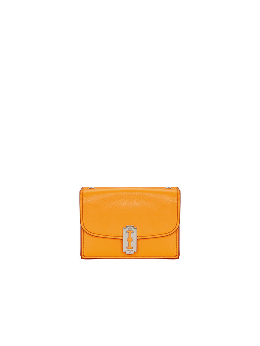 Occam Lune Chain Folded Half Wallet (오캄 룬 체인 3단 반지갑) Arancia Orange