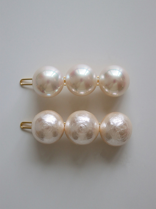 boldy side point three pearls hair pin_2color HP012