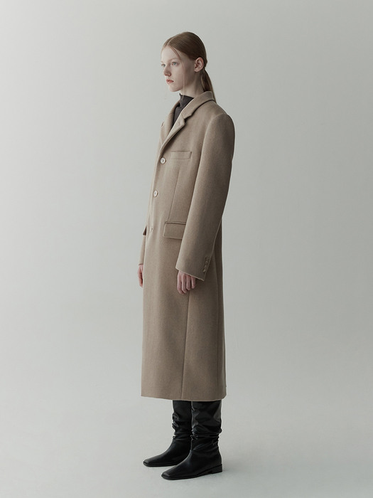 [리퍼브] CASHMERE WOOL BLEND SINGLE BREASTED COAT BE