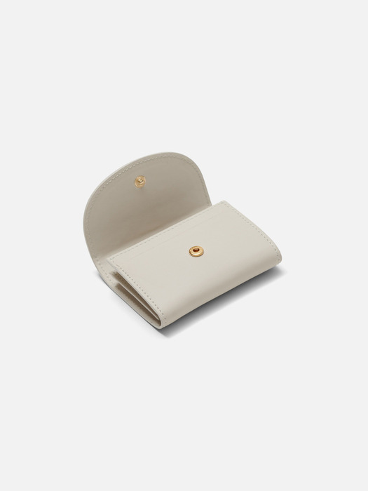Round card wallet Ivory