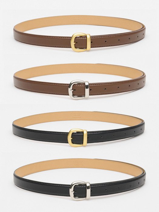 Solid Classic Leather Belt_4colors