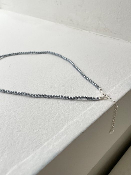 [silver925] grey pearl necklace