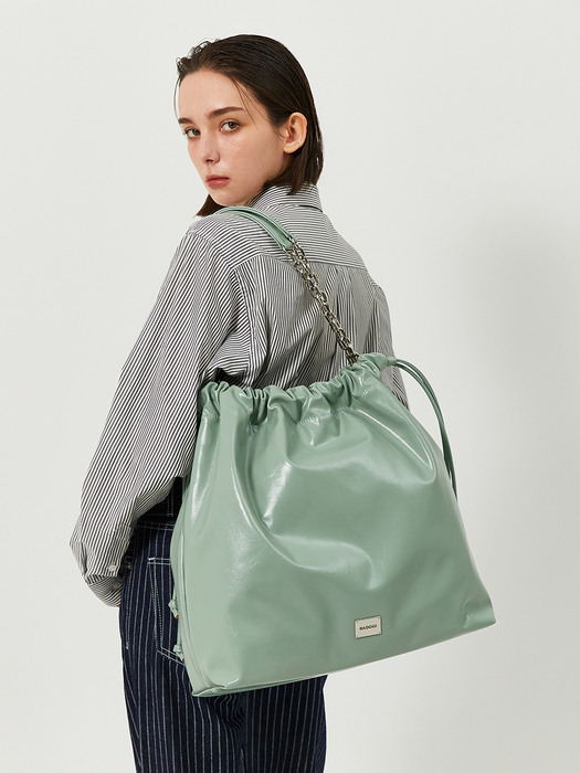 BADGIGI배드지지]CH. TRAWSTRING BAG, GREEN