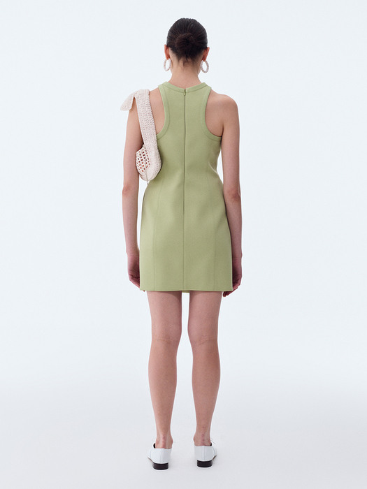 PEONY RESORT MINI DRESS (YELLOW GREEN)