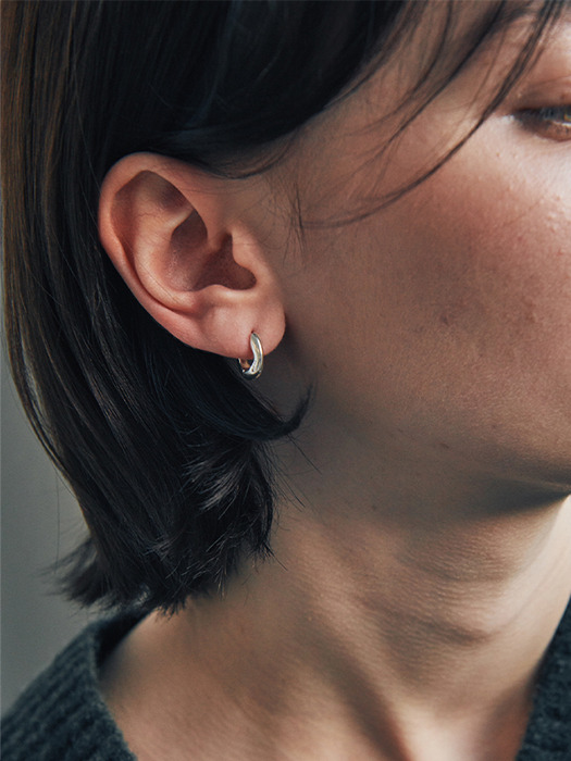 [925 silver] Deux.silver.132 / fado earring(2 color)