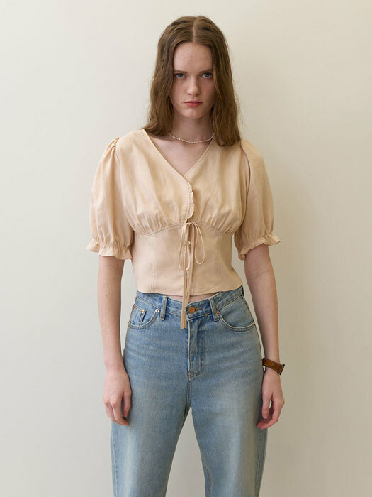 23 Summer_ Beige Chemise Blouse