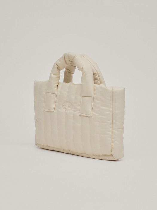 Suede Mini Padding Bag (Beige)