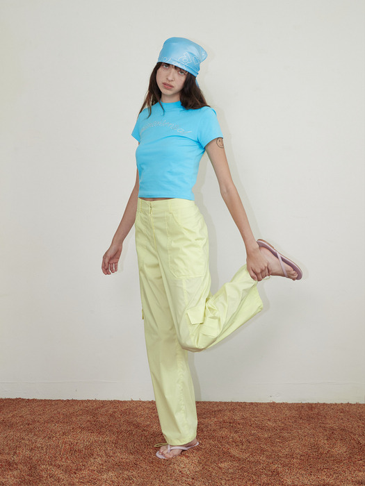 Quintessential Cropped T-shirt - Sky Blue