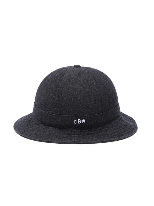 6 PANEL DENIM BUCKET HAT [BLACK]