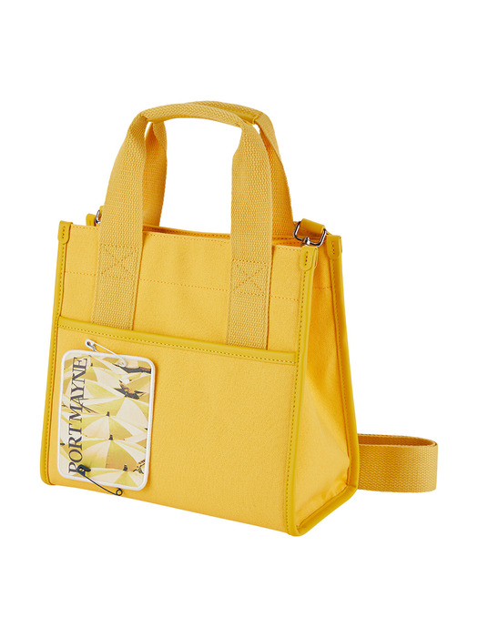 PICTURE RESORT TOTE BAG - YELLOW