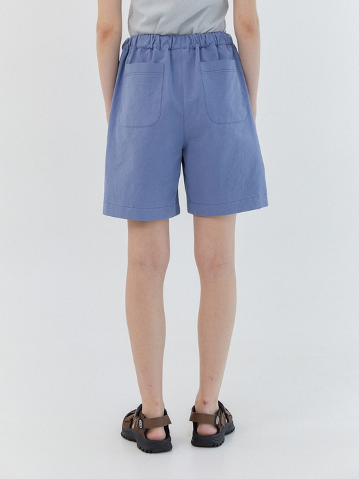 Cotton Utility Shorts (Blue)