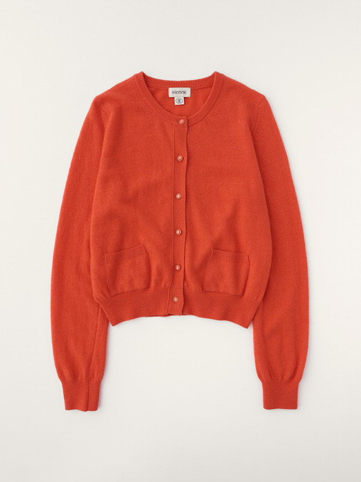Hepburn Wool Cardigan (Orange)