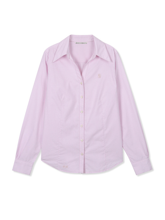 Anemoia Regular Stripe Cotton Shirt [PINK]