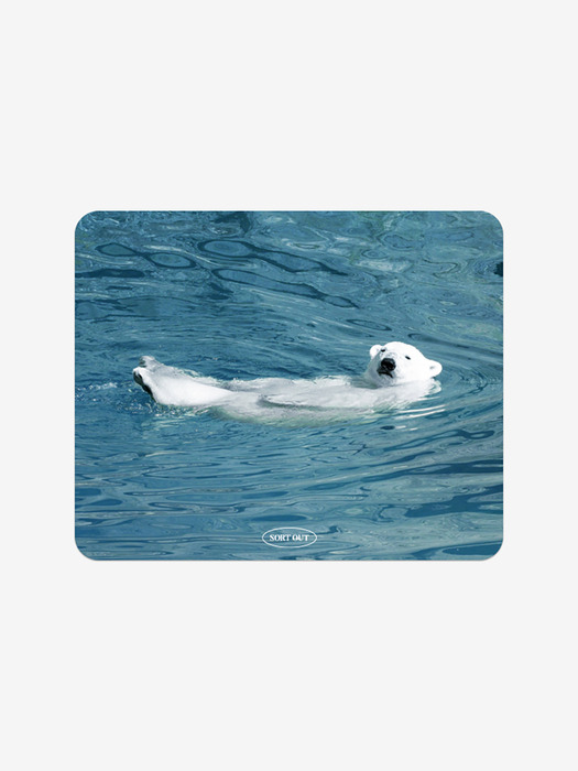 swimming bear mouse pad